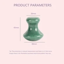 面部按摩工具，天然綠色面部刮痧板刮痧按摩工具蘑菇形刮痧板用於水療身體放鬆減少浮腫和緊張面部皮膚護理按摩器 - 綠色 - 查看 9