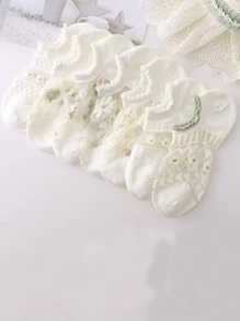 8雙花卉圖案短襪 - 彩色 - 查看 2