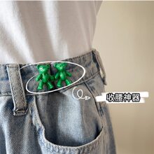 1對合金防滑腰夾帶可愛熊設計 - 銀色 - 查看 6