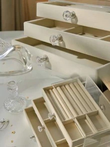10 Pièces Mini Poignées De Tirage De Porte Acrylique Pour Boîte À Bijoux, Boutons De Tiroir De Commode En Cristal Transparent (1,8 Cm, Pas Adapté Pour Les Armoires)