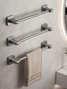 掛毛巾架 + 手巾架 + 抹布掛,壁掛自粘式、免打孔設計,適用於浴室廚房