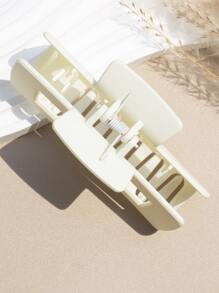 矩形髮爪 - 白色 - 查看 2