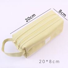 1 túi đựng bút vải dung tích lớn đơn giản - màu xanh lá - Xem 2