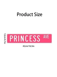 1pc Pink Princess Wall Sticker, Personalized Self-adhesive Pvc Wall Decoration For Bedroom - Coral Pink - View 5
