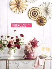 1pc Pink Princess Wall Sticker, Personalized Self-adhesive Pvc Wall Decoration For Bedroom - Coral Pink - View 3