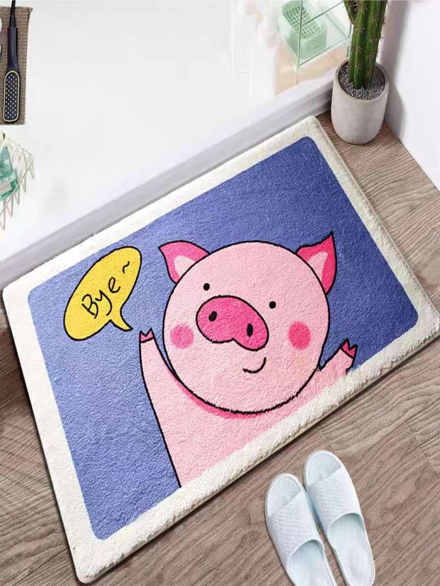 1 Hình Con Lợn Hộ Gia Đình Sàn, Dễ Thương Lối Vào Thảm Phòng Tắm Chống Trơn Trượt, thấm Nước Phòng Ngủ Cửa Thảm - Nhiều màu - Xem 1
