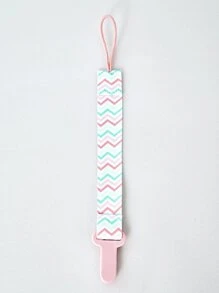 Bebé Cadena de chupete con estampado de rayas poliéster para vida diaria - Multicolor - Ver 2
