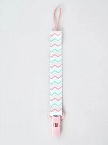 Bebé Cadena de chupete con estampado de rayas poliéster para vida diaria - Multicolor - Ver 3