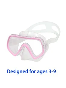 Swimming Goggles With Nose Anti Fog Goggles, Face Mask With No Leakage, Transparent Floating Diving Face Mask, 180 Wide Field Of View, Beach Essentials, Beach Accessories, Pool Float - Baby Pink - View 1