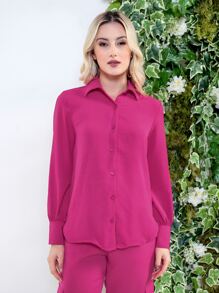 Women Blouses - Màu Hồng Tươi - Xem 3