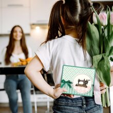 1張復古縫紉透明郵票復古縫紉工具裙子手帕矽膠透明郵票密封件用於卡片製作DIY剪貼簿照片日記相冊裝飾 - 黑色 - 查看 6