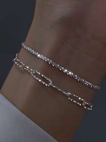 17KM 2入組/套極簡風格手鏈