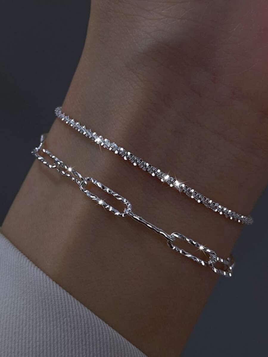 17KM 2入組/套極簡風格手鏈