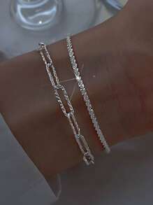 17KM 2入組/套極簡風格手鏈