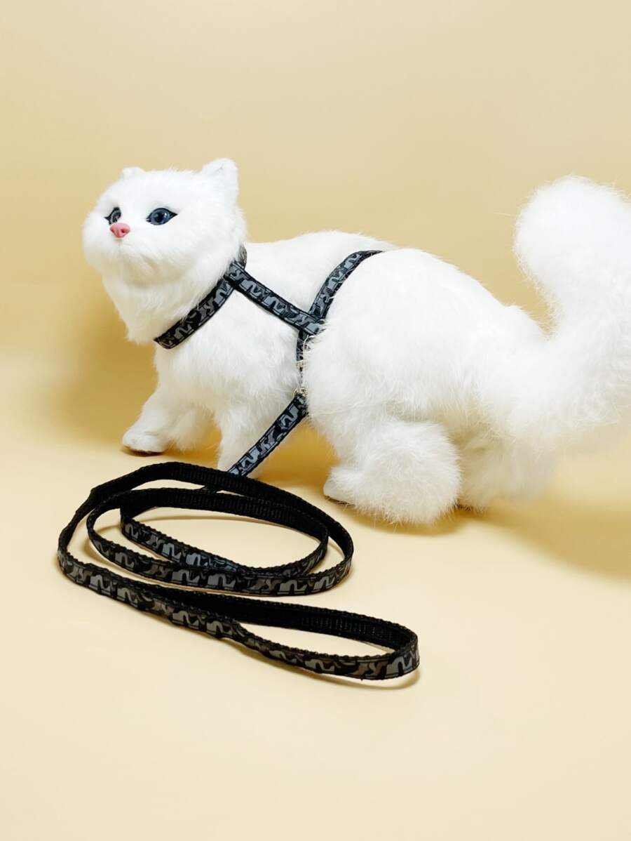 1入組寵物伸縮狗鍊帶扣飾 - 黑色 - 查看 1