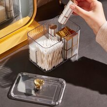 化妝品收納盒，1入組便攜式化妝品收納盒化妝品收納盒化妝工具收納盒 - 無色 - 查看 5