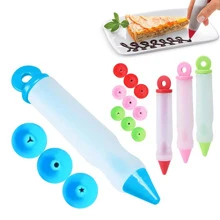 1pc Silicone Decorating Pen For Cake Decorating - Blue - View 1