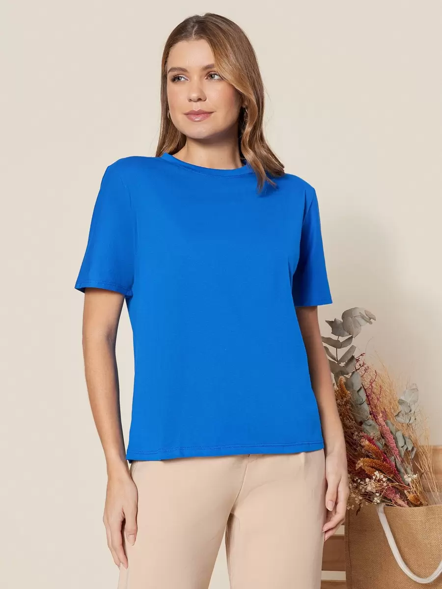 Women T-Shirts - 寶藍色 - 查看 1