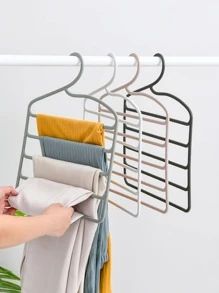 1 pieza Percha de pantalones multifuncional 5 capas - Blanco - Ver 4