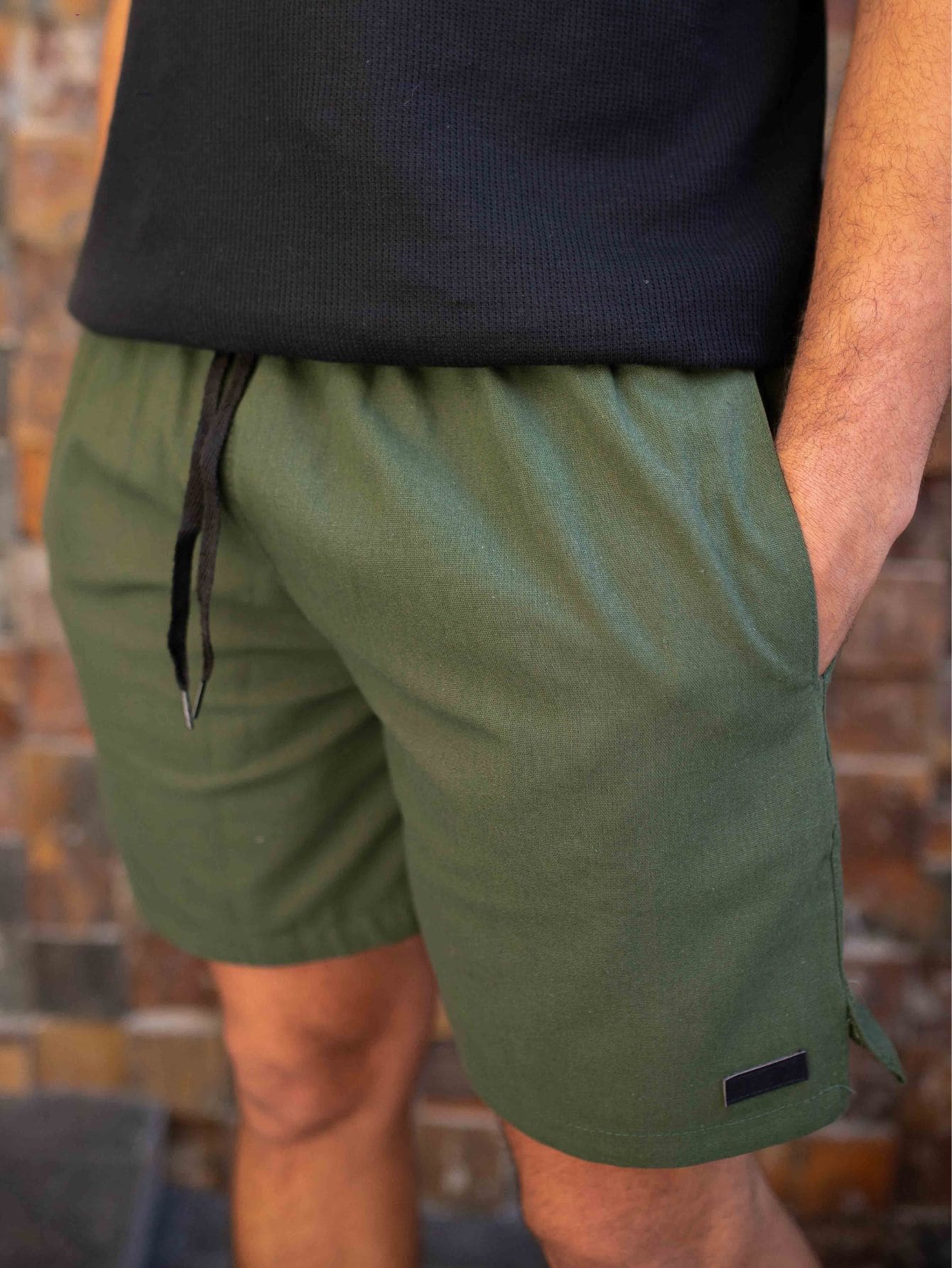 Men Shorts - Army Green - View 1