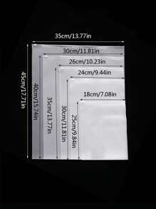 10/50 件哑光 EVA 透明 PE 拉链袋，服装收纳和旅行收纳袋，季节性服装包装卧室，收纳袋，收纳袋，家庭收纳，女式白色 T 恤，女式黑色裤子，女士冬装，连衣裙，女士冬装，优雅女装，女士白衬衫，长袖，女士白色连体裤，女士春季连衣裙，女士春季服装，春季，春季服装，极简主义，夏季上衣 - 白色 - 查看 5