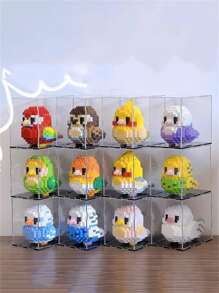 1 Khối Xây Dựng Thu Nhỏ Đồ Chơi Trang Trí Hình Con Chim, Quà Tặng Câu Đố Trí Tuệ Đảng - Màu vàng - Xem 8