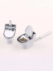 1入組，創意馬桶形狀陶瓷便攜式煙斗，煙斗，吸煙配件