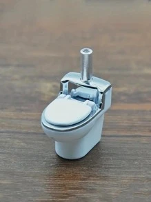 1入組，創意馬桶形狀陶瓷便攜式煙斗，煙斗，吸煙配件