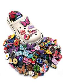 Cartoon Animal Evil Eye, Donut, Fruit Pattern Diy Shoe Decoration Buckle - Multicolor - View 3