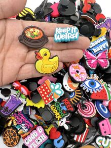 Cartoon Animal Evil Eye, Donut, Fruit Pattern Diy Shoe Decoration Buckle - Multicolor - View 4