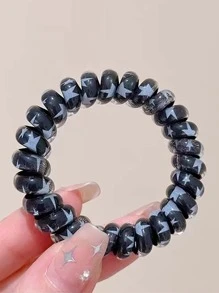 8 件装女士星星图案时尚线圈发圈发饰街头马尾辫固定器发绳