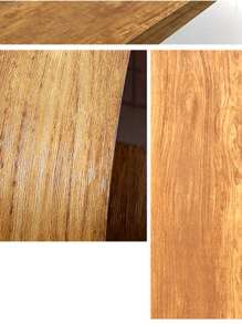 LFASCU 1捲木紋家居裝飾自粘pvc壁紙加厚,防水、防油、耐高溫、防磨損、易於清潔、可撕貼貼紙,適用於廚房櫥櫃門、桌面及家具翻新 - 駝色 - 查看 6