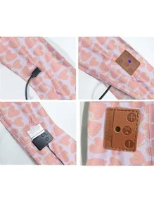 睡眠耳機耳塞式耳機適用於鍛煉跑步無綫運動髮箍睡耳機奶牛心 - 粉色 - 查看 5