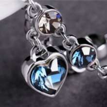 1pc European And American Fashion Ocean Heart Shaped Bracelet With Drill, Women Austrian Crystal Bracelet Jewelry Valentines,Mom,Mother,Mother's Day,Gift - Multicolor - View 6