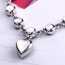 1pc European And American Fashion Ocean Heart Shaped Bracelet With Drill, Women Austrian Crystal Bracelet Jewelry Valentines,Mom,Mother,Mother's Day,Gift - Multicolor - View 8