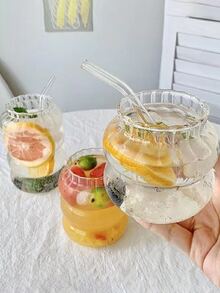 1入組透明玻璃水杯 - 無色 - 查看 3