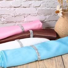 1 Keo Dán Pha Lê Nơ Miếng Dán Kính Cường Lực Cho Bánh Cưới, Sinh Nhật Thủ Công, Giày Sandal Trang Trí - Bạc - Xem 3