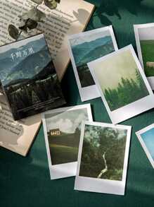 30pcs/Set Romantic Sky Scenery Sticker For Diy Scrapbooking And Album Decoration Back To School - Multicolor - View 2