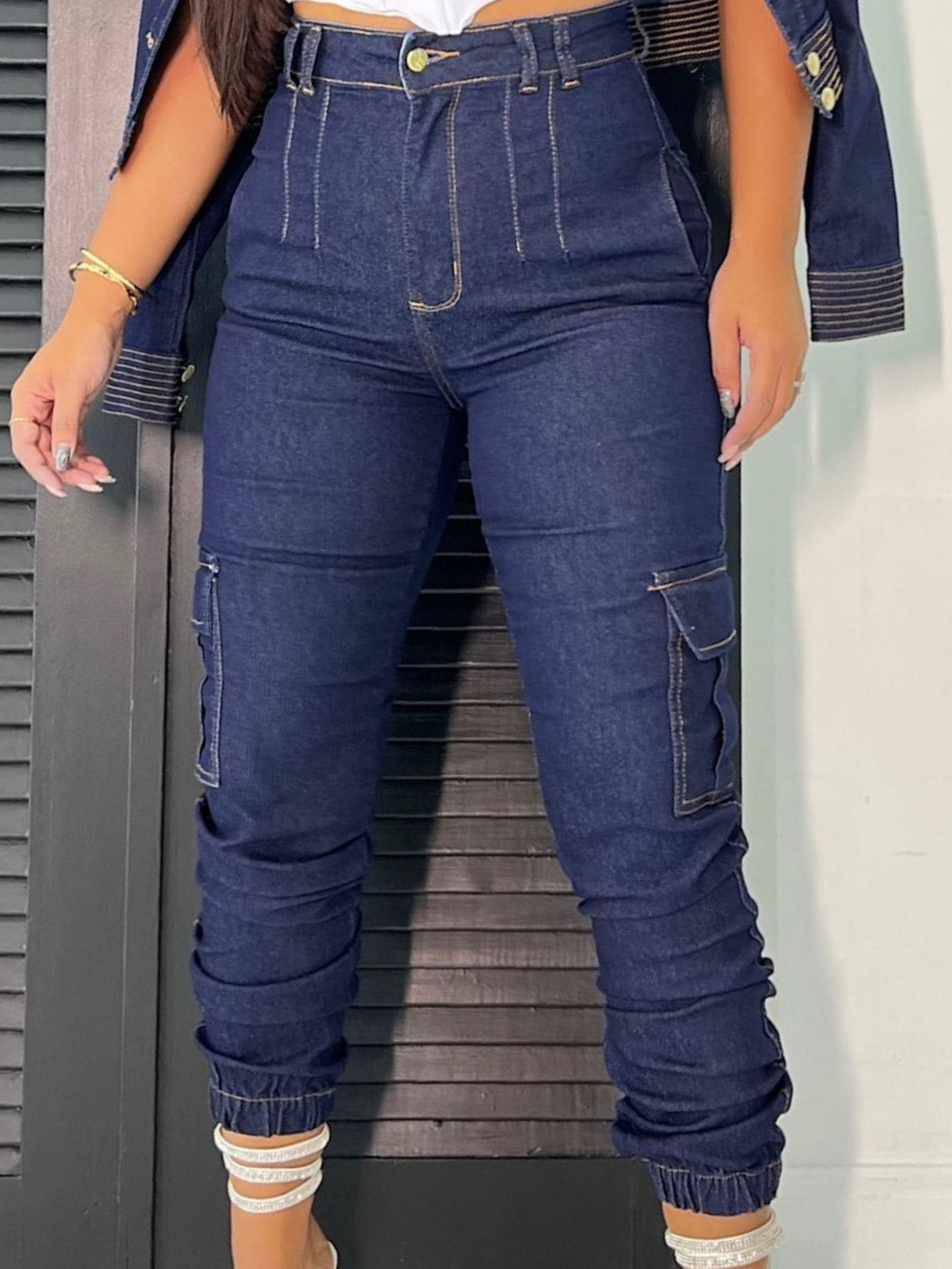 Women Jeans - Màu xanh hải quân - Xem 1