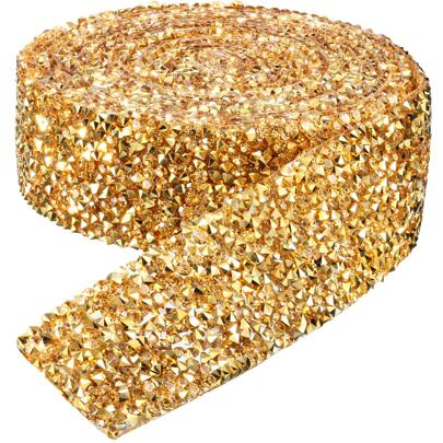 1pc Self-adhesive Crystal Rhinestone & Ribbon Sticker For Wedding Cake Birthday Crafts Sandals Decoration