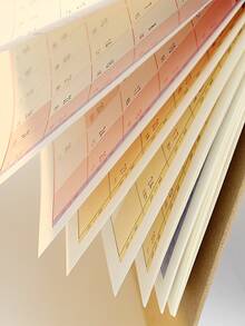 1 pieza Calendario 2024 rosado color estampado en caliente fuente - Rosa - Ver 4