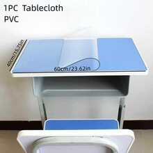 1入組透明柔軟玻璃PVC水晶板防水,防油,耐熱和高溫彈性桌布,合適適用於辦公桌,咖啡桌子和餐具桌子 - 無色 - 查看 2