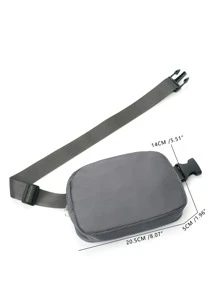 Sport Bag Waist Bag Fanny Pack  for Mobile Phone for Running for Hiking for Cycling for Exercise Nylon Fashionable Casual Minimalist for Men for Women for Student - Dark Grey - View 4
