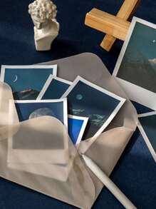 30 Chiếc Bầu Trời Lãng Mạn Phong Cảnh Dán Vintage Journaling Diy Trang Trí, Album Album - Nhiều màu - Xem 3