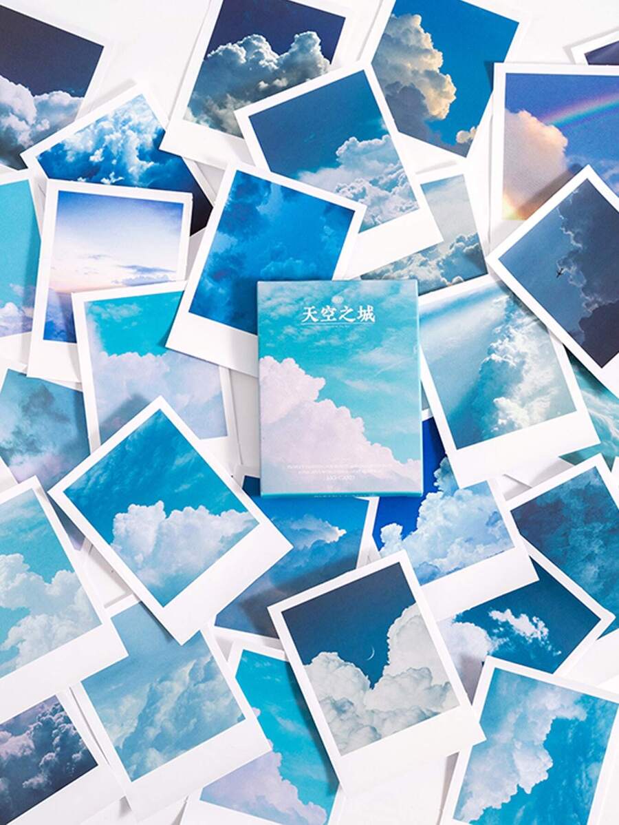 30入組浪漫天空風景貼紙裝飾日記,剪貼簿,相簿 - 彩色 - 查看 1