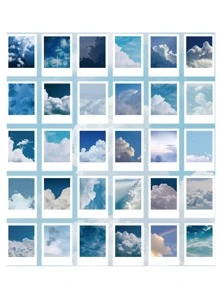 30入組浪漫天空風景貼紙裝飾日記,剪貼簿,相簿 - 彩色 - 查看 3