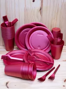 Disposable Kitchenware - Red - View 1