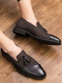 2023 Neue Sommer Herrenschuhe Im Brogue-stil, Geschnitzte, Formelle Business-pu-lederschuhe Für Partys Und Freizeitschuhe, Personalisierte Goldene Schuhe - Schwarz - Übersicht 4