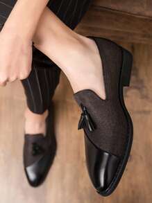 2023 Neue Sommer Herrenschuhe Im Brogue-stil, Geschnitzte, Formelle Business-pu-lederschuhe Für Partys Und Freizeitschuhe, Personalisierte Goldene Schuhe - Schwarz - Übersicht 5