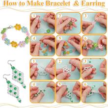 1200顆人造珍珠珠子,6mm Diy 手工圓形彩色鬆散間隔珠子,帶孔,適用於手鏈、項鍊、耳環製作和修補